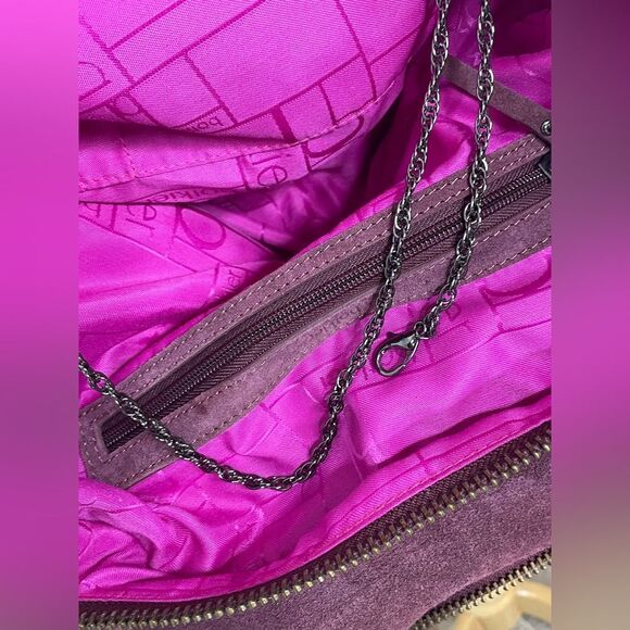 Botkier Satchel Handbag Suede & Metallic - Picture 11 of 12